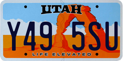 UT license plate Y495SU