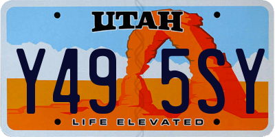 UT license plate Y495SY