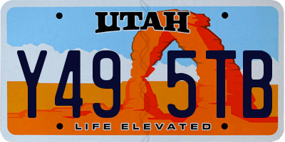UT license plate Y495TB