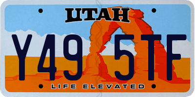 UT license plate Y495TF