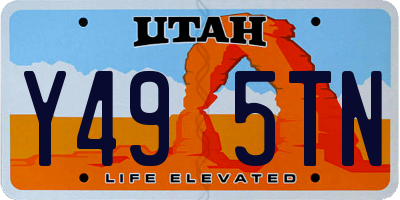 UT license plate Y495TN