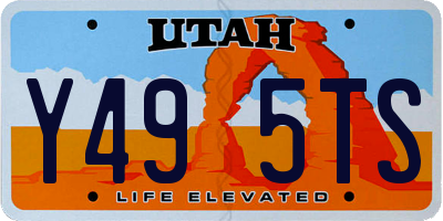 UT license plate Y495TS