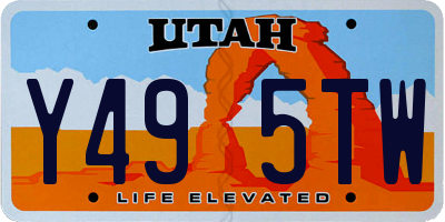 UT license plate Y495TW