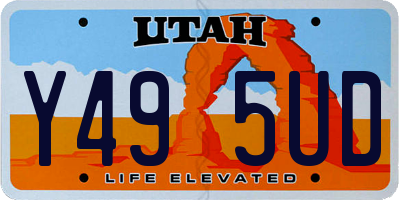 UT license plate Y495UD