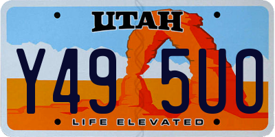 UT license plate Y495UO
