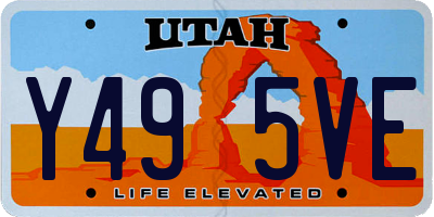 UT license plate Y495VE