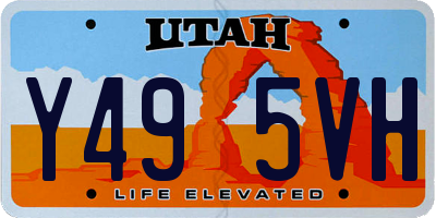 UT license plate Y495VH