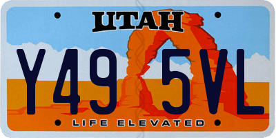 UT license plate Y495VL