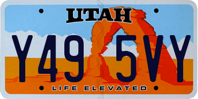 UT license plate Y495VY