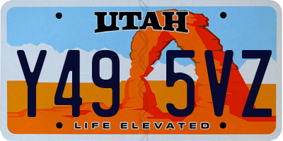 UT license plate Y495VZ