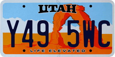UT license plate Y495WC