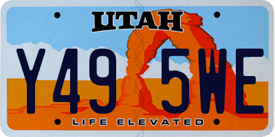 UT license plate Y495WE