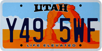 UT license plate Y495WF