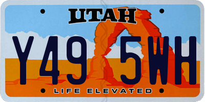 UT license plate Y495WH