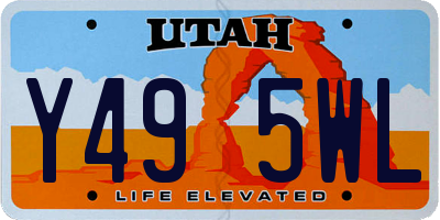 UT license plate Y495WL