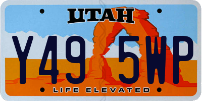 UT license plate Y495WP