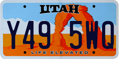 UT license plate Y495WQ