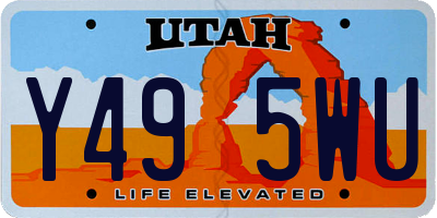 UT license plate Y495WU