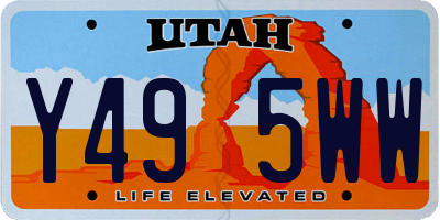 UT license plate Y495WW