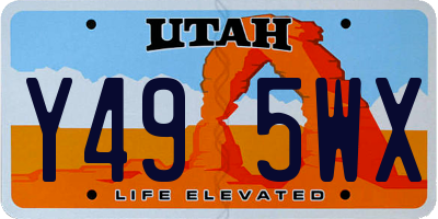 UT license plate Y495WX