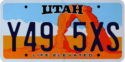 UT license plate Y495XS