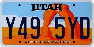 UT license plate Y495YD