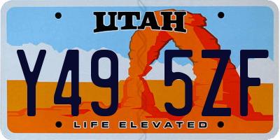 UT license plate Y495ZF