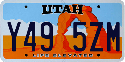 UT license plate Y495ZM