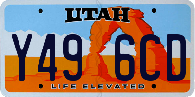 UT license plate Y496CD