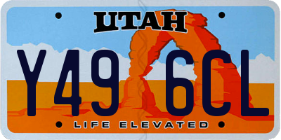 UT license plate Y496CL