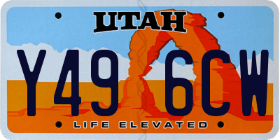 UT license plate Y496CW