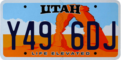 UT license plate Y496DJ