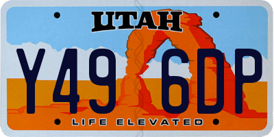 UT license plate Y496DP