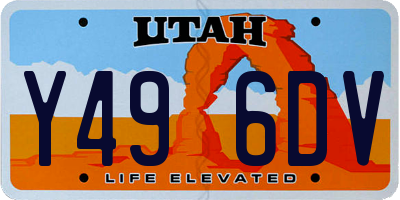 UT license plate Y496DV