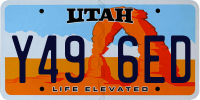 UT license plate Y496ED