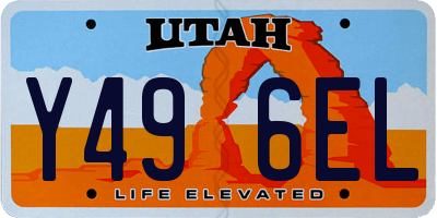 UT license plate Y496EL