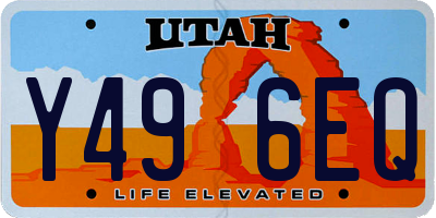 UT license plate Y496EQ