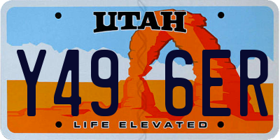 UT license plate Y496ER
