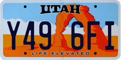 UT license plate Y496FI