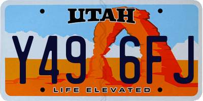 UT license plate Y496FJ