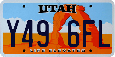 UT license plate Y496FL