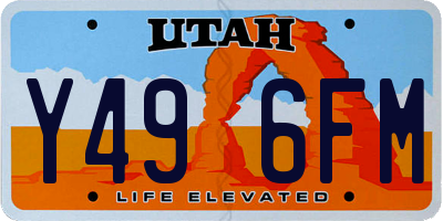 UT license plate Y496FM