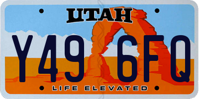 UT license plate Y496FQ