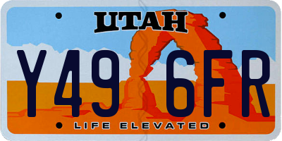 UT license plate Y496FR