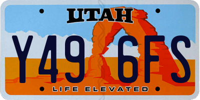 UT license plate Y496FS