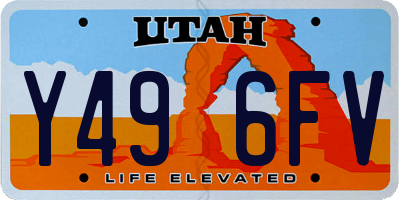 UT license plate Y496FV