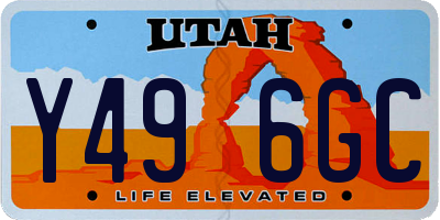 UT license plate Y496GC