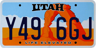 UT license plate Y496GJ