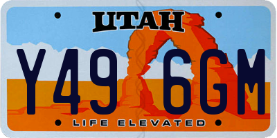 UT license plate Y496GM
