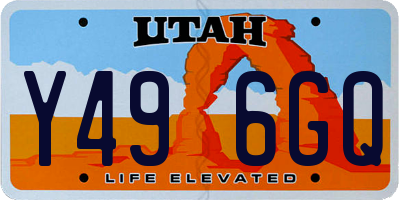 UT license plate Y496GQ